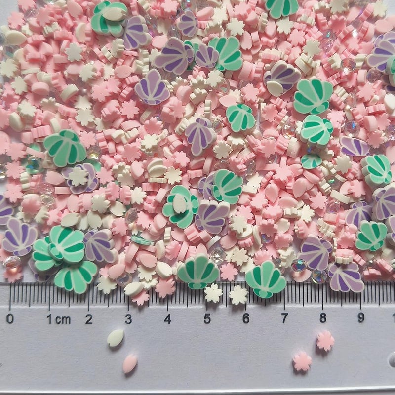 Mo Sheng Accessory 40g Fimo Polymer Shells Adults Nails Slices Art Design Supplies DIY Craft (Shell) - Image 3